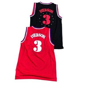 BUNDLE of 2 Vintage Nike Jerseys Allen Iverson Philadelphia 76ers